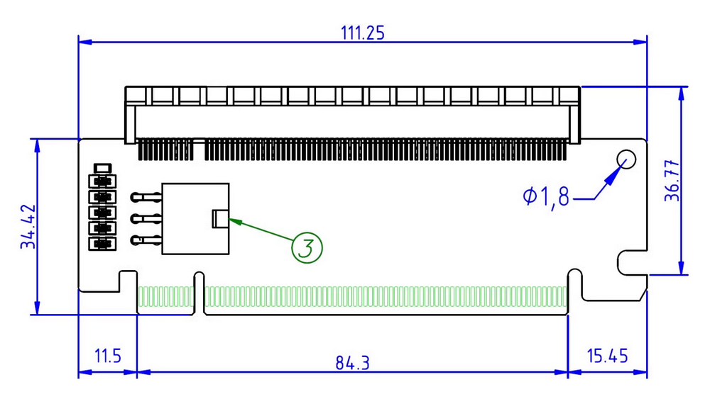 ADT-Link R33G PCIe 5.0 Slot Power Measurement Adapter for PMD - Image 3